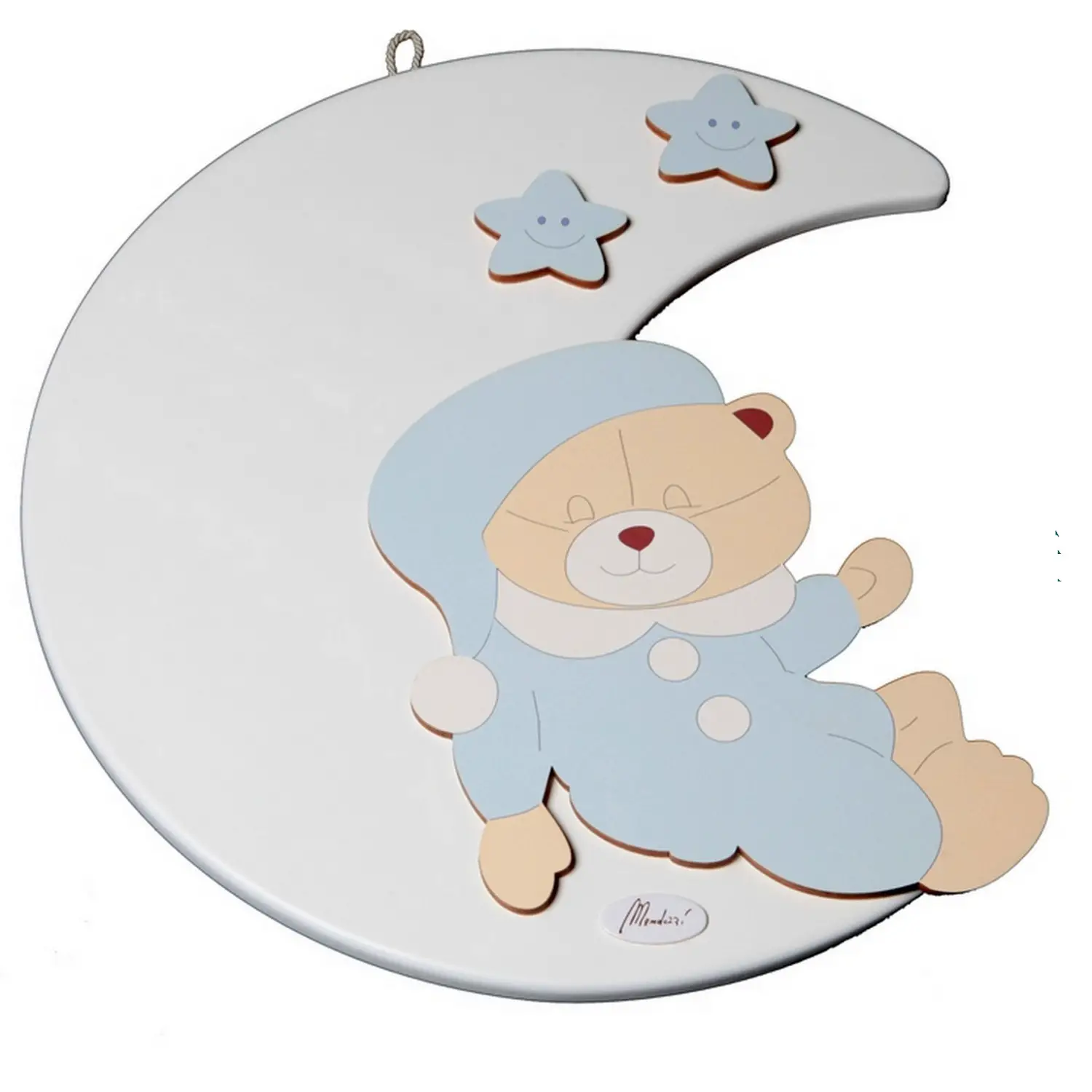LUNA CELESTE ORSO IN LEGNO - complementi d'arredo