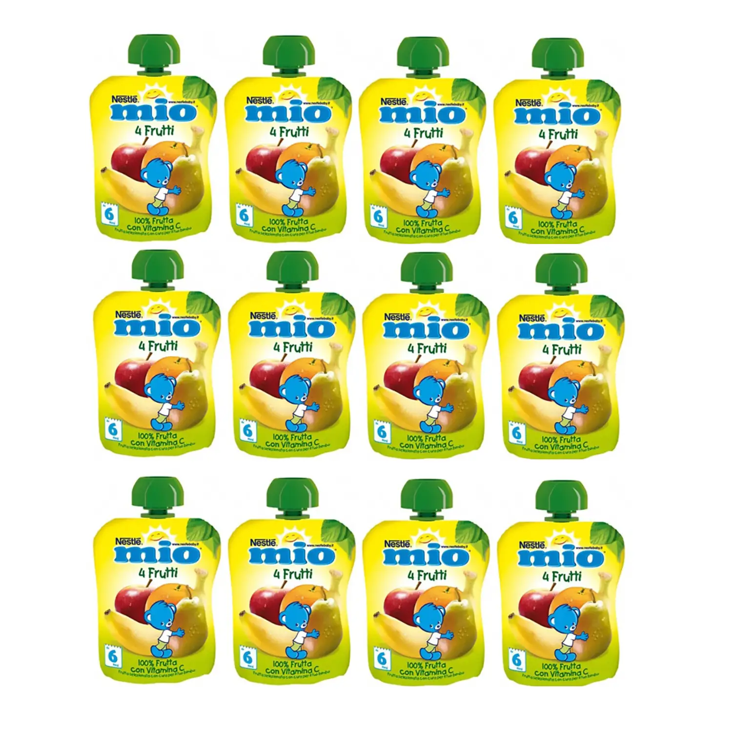 Pouch Mixed 4 Frutti 90 Gr Mio - acqua bevande e succhi
