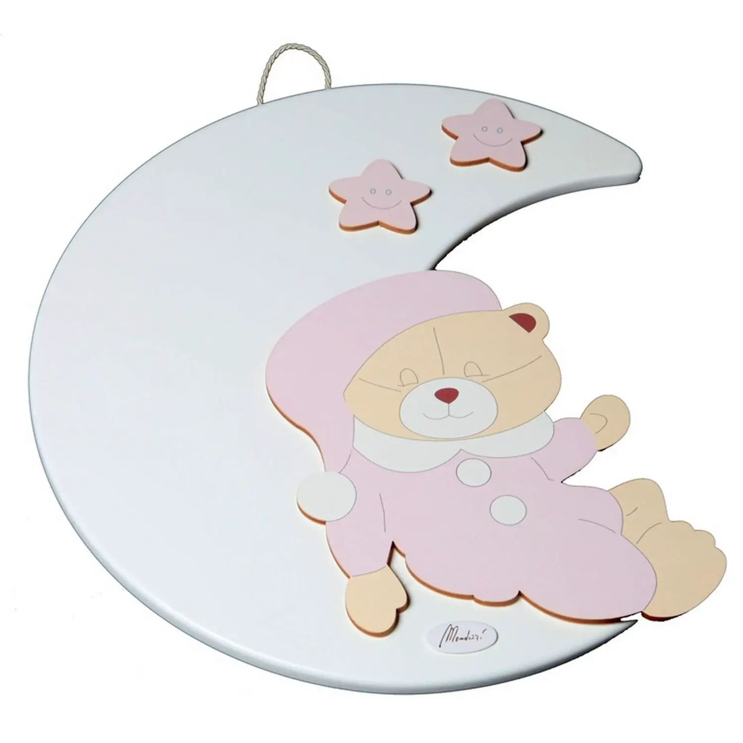 LUNA GRANDE ROSA ORSO IN LEGNO - complementi d'arredo