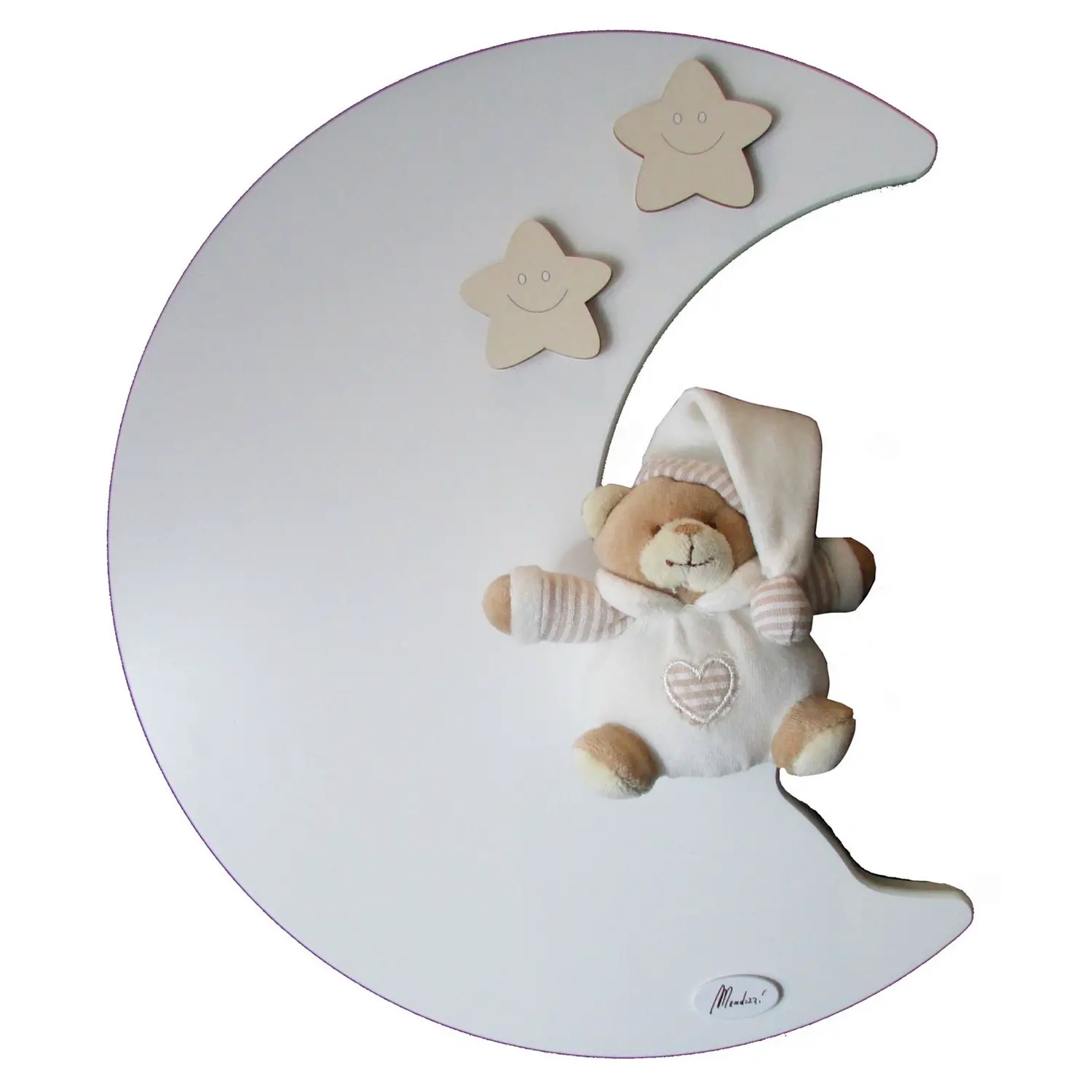 LUNA GRANDE BEIGE CON ORSO IN STOFFA - complementi d'arredo