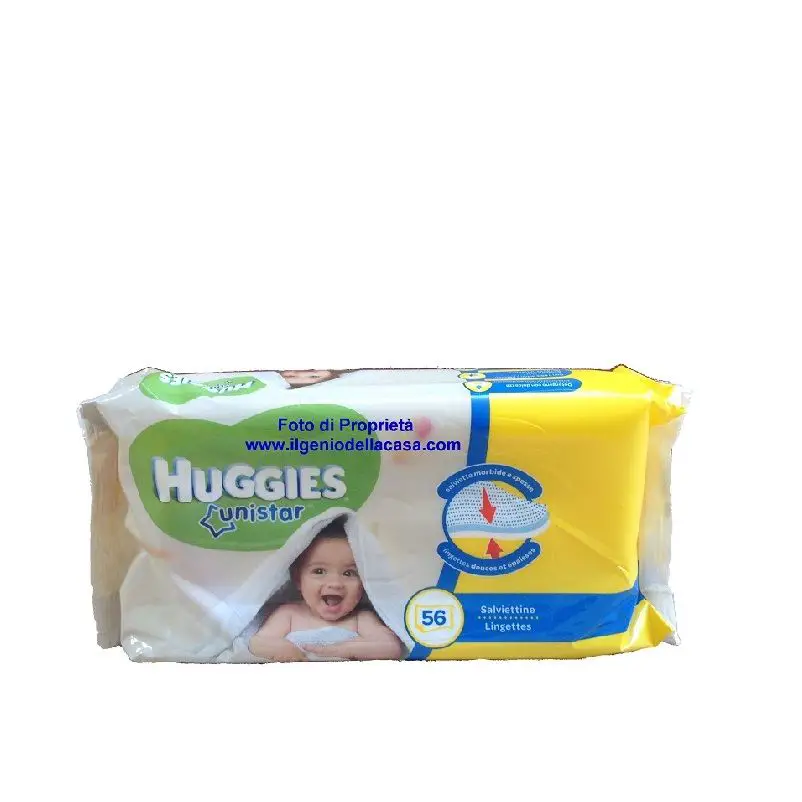 Salviettine Umidificate Huggies Unistar Pezzi 56 - pannolini e salviettine