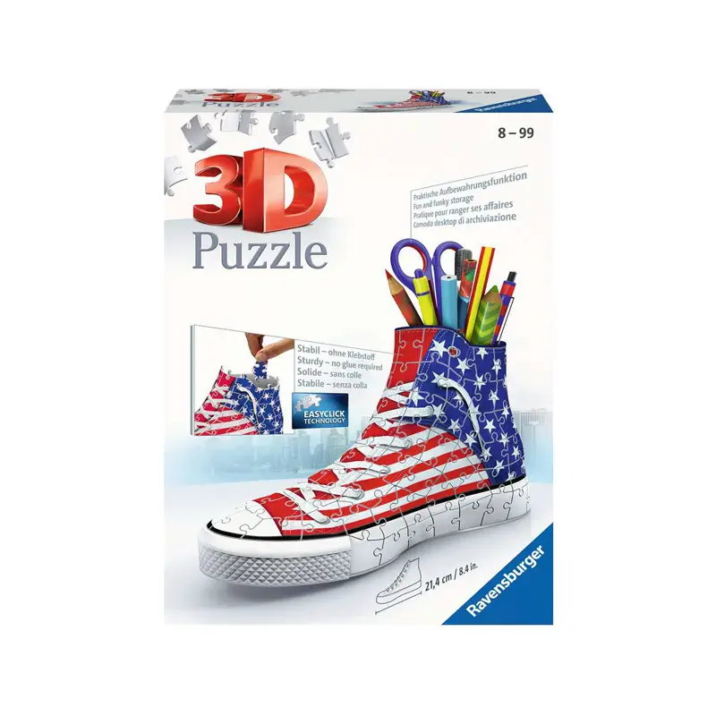 Puzzle 3d Portapenne Sneaker Usa Fla Edition Ravensburger 12549 - puzzle 3d