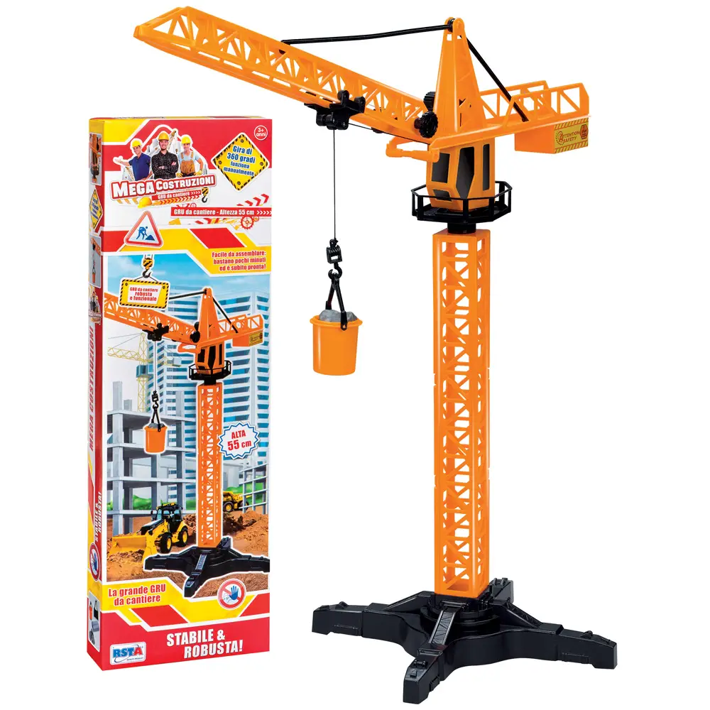 Gru Cantiere Mega Costruzioni 55 Cm Funzione Manuale - modellini