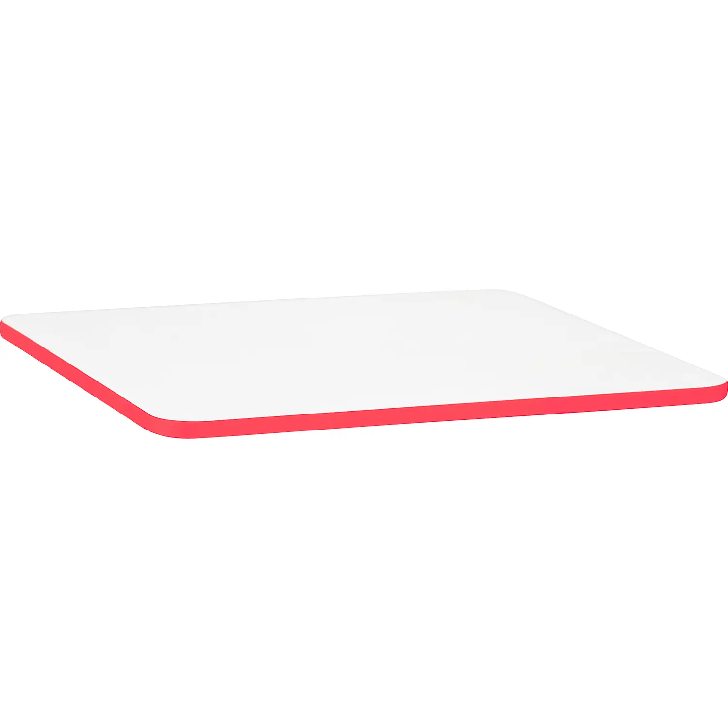 Top Tavolo Rettangolare 115x65 Bianco con Bordo Rosso - Tavoli e piani di lavoro
