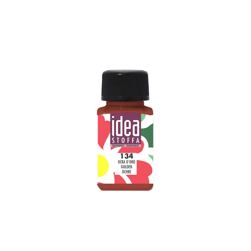 Colori per Stoffa Maimeri Idea Giallo Scuro Trasparente – Flacone 60 ml - Colori per tessuto
