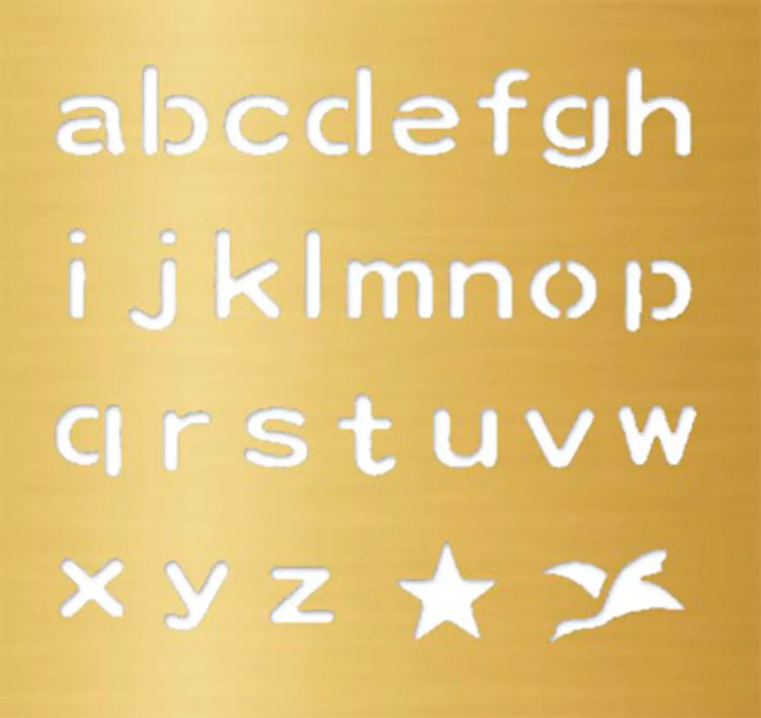 Mascherine Embossing Alfabeto Minuscole – Stencil in Acciaio per Lettere a Rilievo - Embossing e fustelle