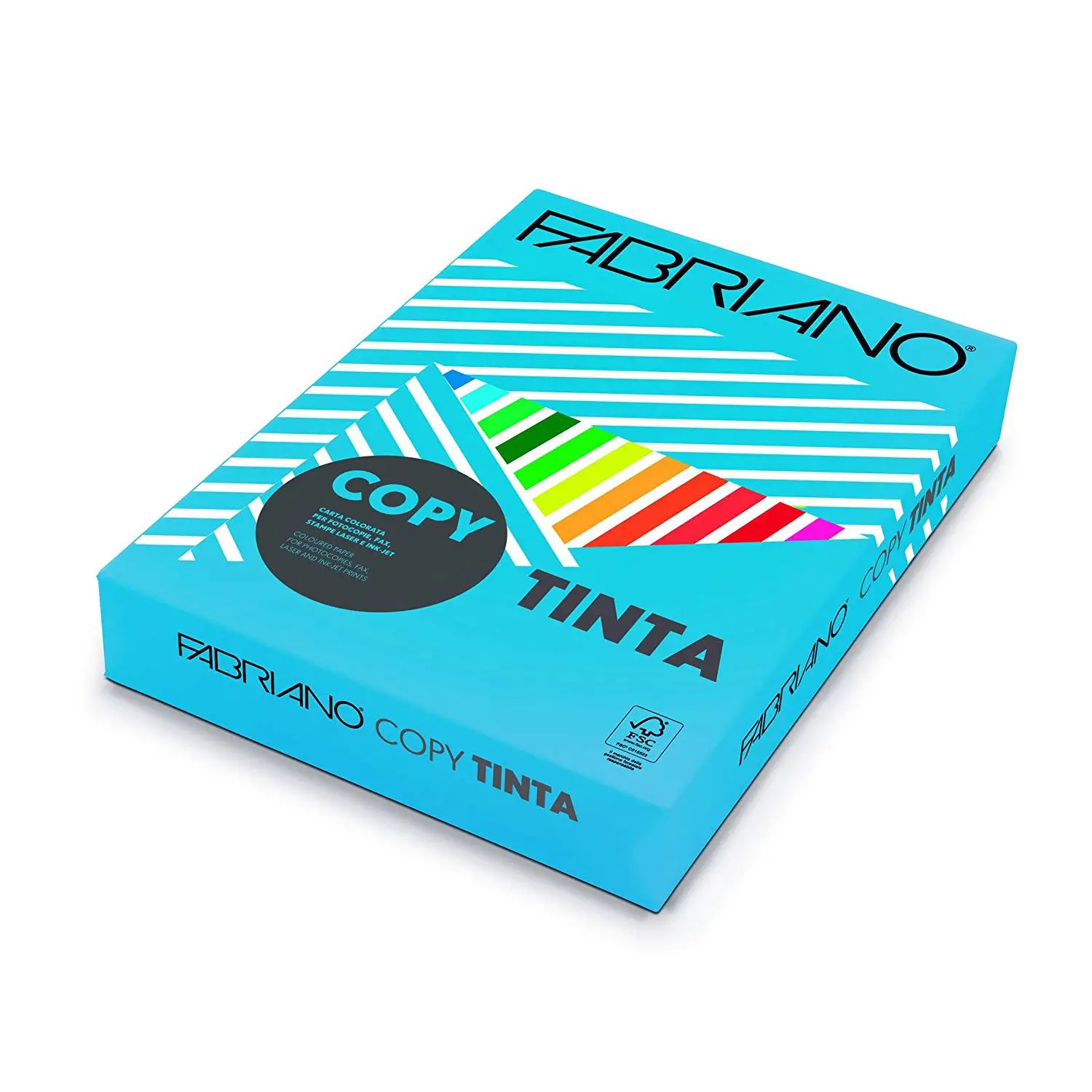 Carta Copy Tinta Fabriano A4 200 g/m² – 100 Fogli, Colore Azzurro - Carta e cartoncino
