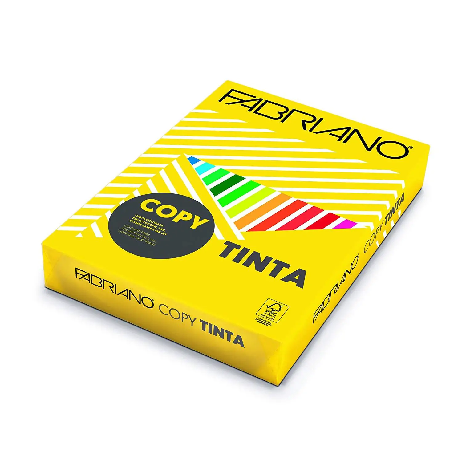 Carta Copy Tinta Fabriano A4 200 g/m² – 100 Fogli, Colore Giallo - Carta e cartoncino
