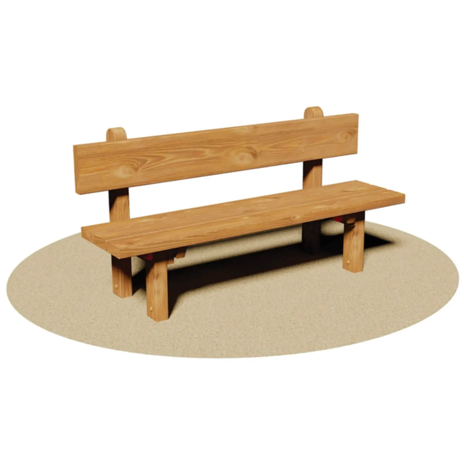 Panca in Legno da Giardino per Bambini - Giochi a molla