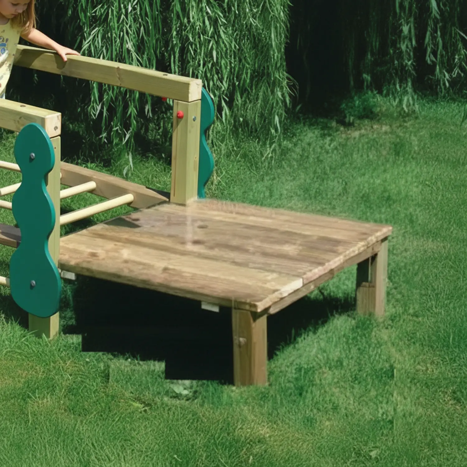 Piattaforma in Legno per Parco Giochi 100x100 cm – Modulo Collegamento Certificato EN 1176 - Playgrounds e giostre