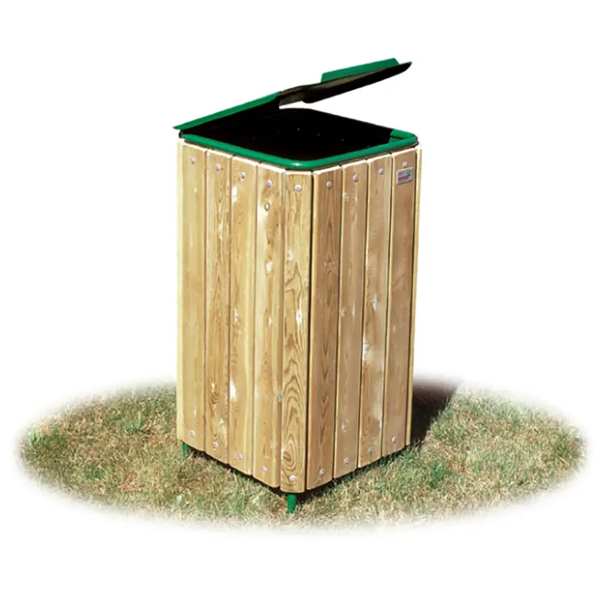 PATTUMIERA IN LEGNO DA GIARDINO - Giochi a molla