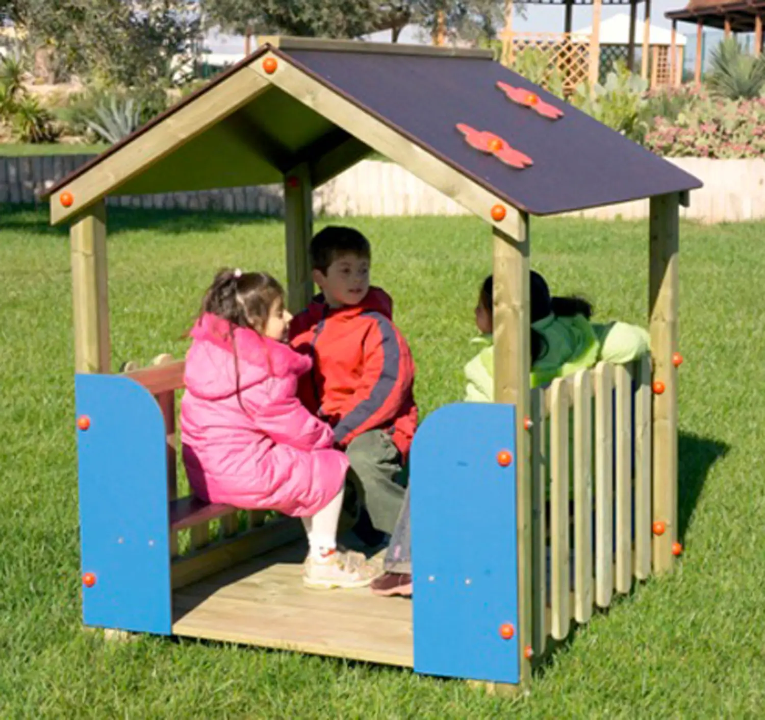 Casetta in Legno da Giardino con Panchette Integrate - Casette