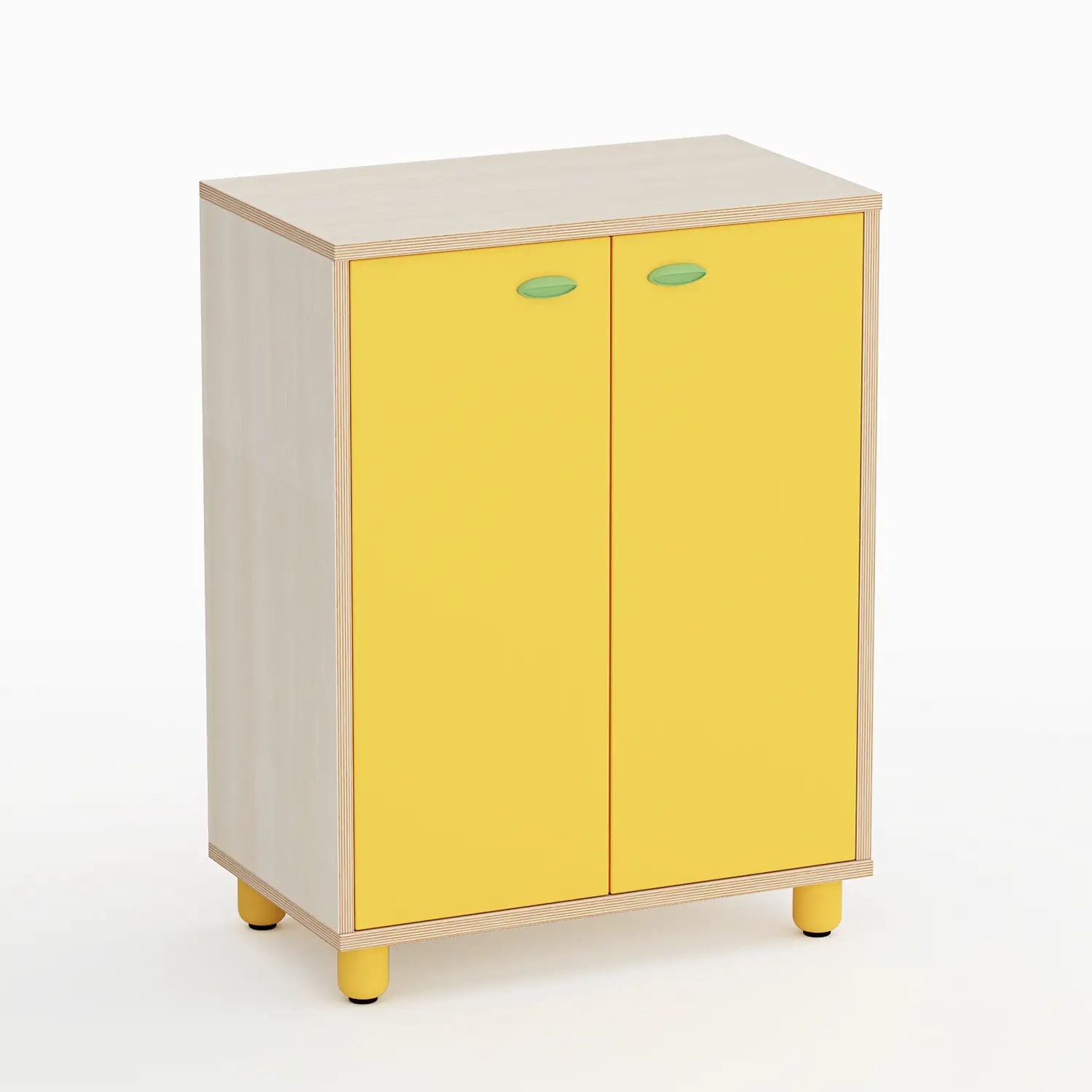 Mobile Scuola Infanzia Easy Line con Ante Altezza cm. 85 Giallo - Conforme CAM - Arredo Nido e Infanzia