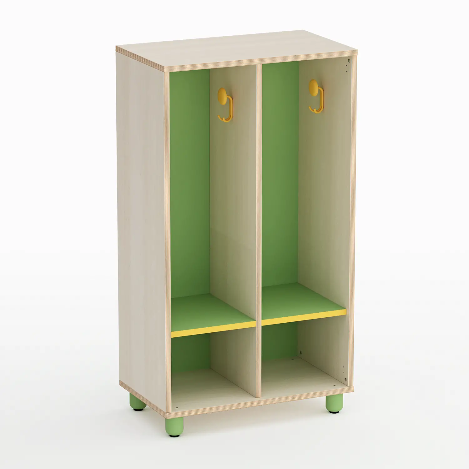 Mobile Scuola Infanzia Easy Line Spogliatoio a Giorno Verde - Conforme CAM - Arredo Nido e Infanzia