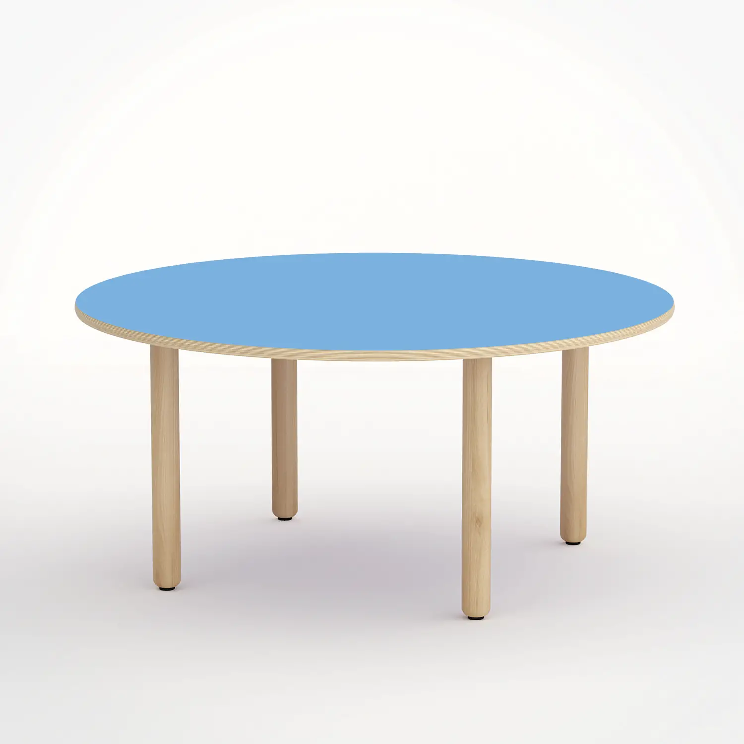 Tavolo Onda Circolare H 55 Cm - Misura 3 - Blu Orizzonte per Scuola Primaria - Conforme CAM - Cattedre e tavoli lavoro