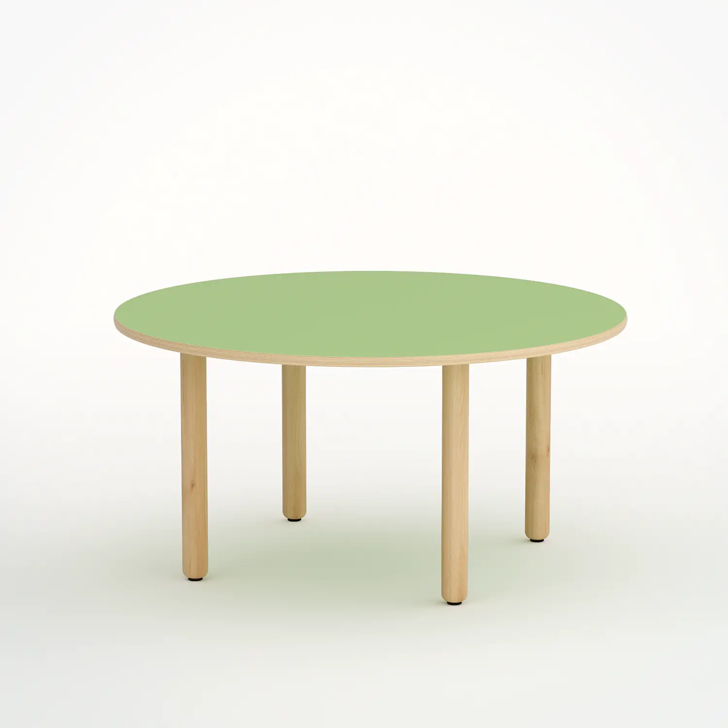 Tavolo Onda Circolare H 55 Cm - Misura 3 - Verde Per Scuola Primaria - Conforme CAM - Cattedre e tavoli lavoro