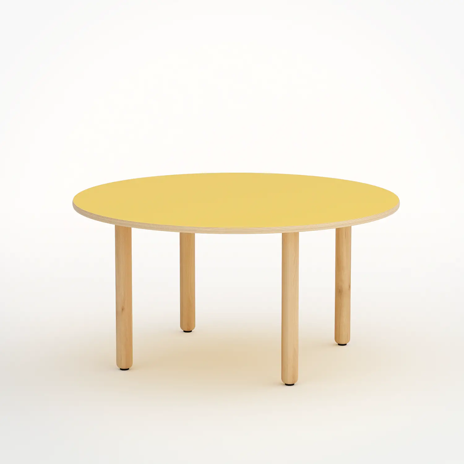 Tavolo Onda Circolare H 46 Cm - Misura 1 - Giallo Per La Scuola Nidi d'infanzia - Conforme CAM - Cattedre e tavoli lavoro