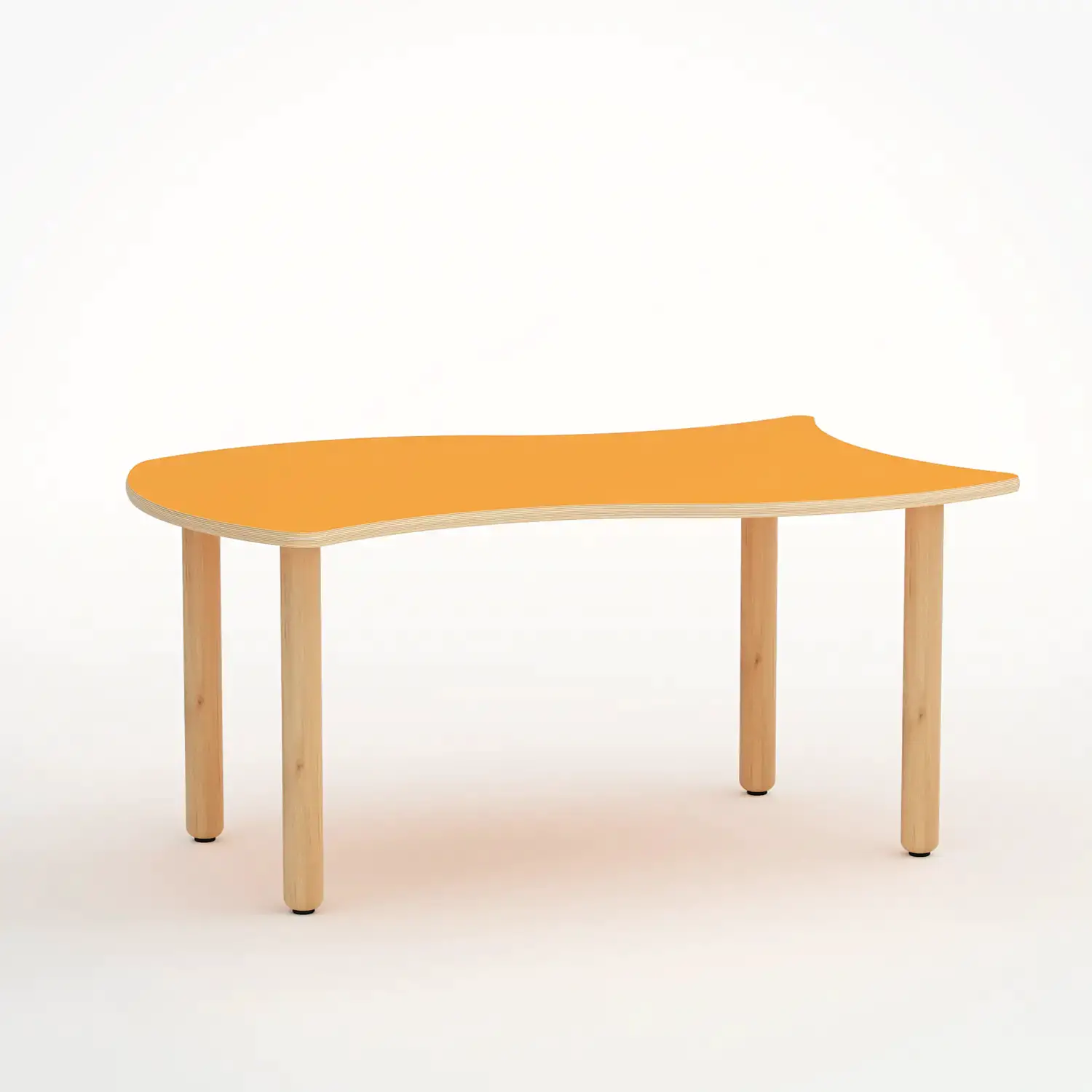 Tavolo Onda Verso H 46 Cm - Misura 1 - Arancio Per Nidi D'infanzia - Conforme CAM - Cattedre e tavoli lavoro