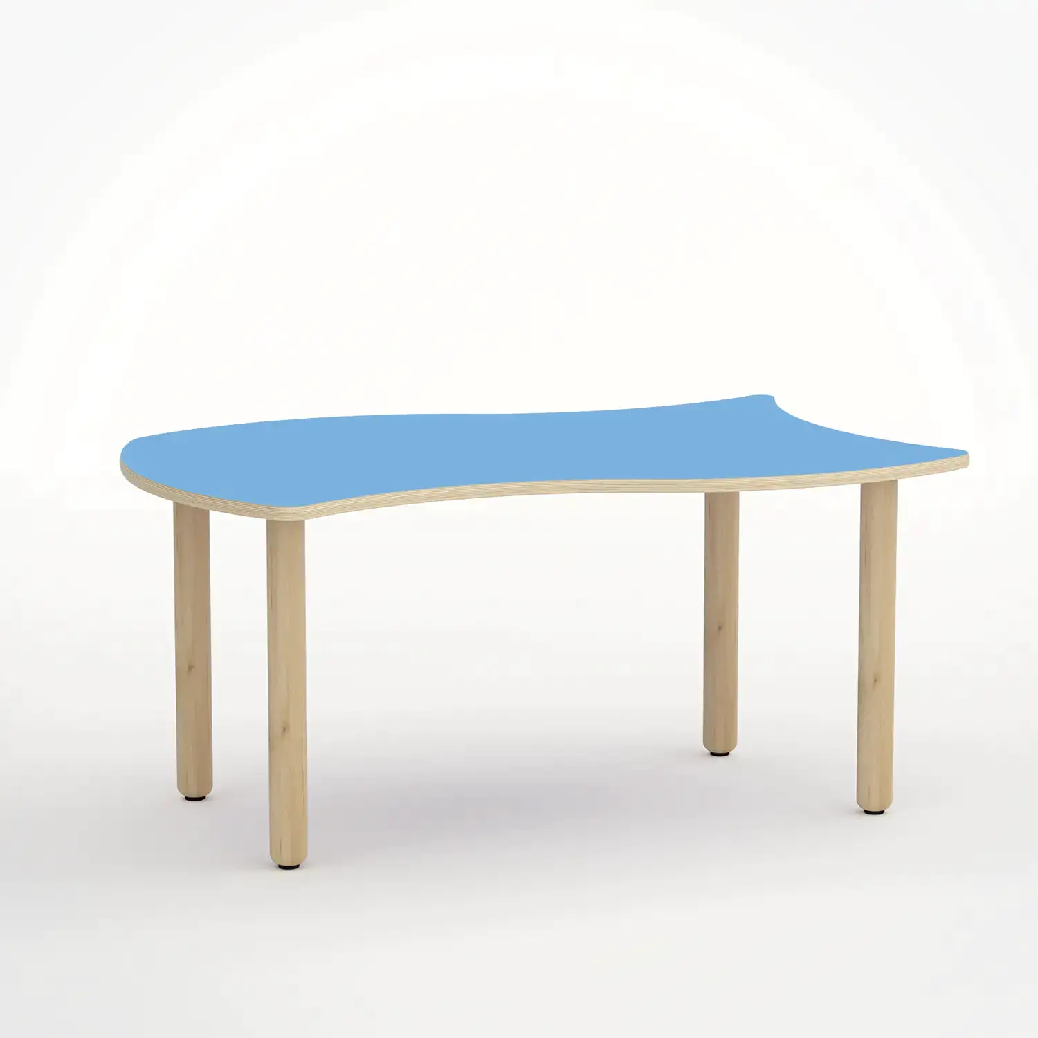 Tavolo Onda Reverso H 46 Cm - Misura 1 - Blu Orizzonte Per Nidi D'infanzia - Conforme CAM - Cattedre e tavoli lavoro