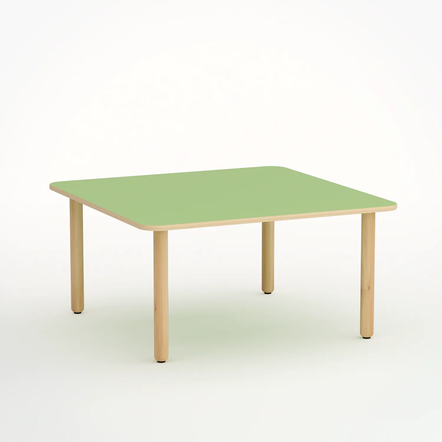 Tavolo Forma Quadrato H 46 Cm - Misura 1 - Verde Per Nidi D'infanzia - Conforme CAM - Cattedre e tavoli lavoro