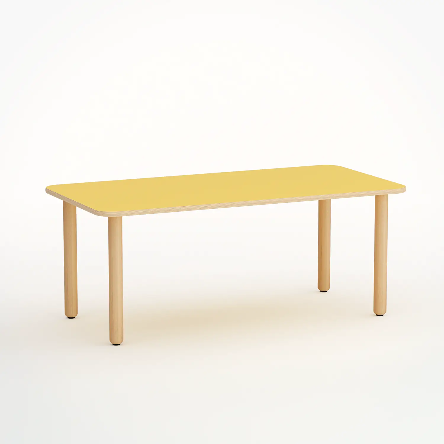 Tavolo Forma Rettangolare H 52 Cm - Misura 2 - Giallo Per Scuola Dell'infanzia - Conforme CAM - Cattedre e tavoli lavoro