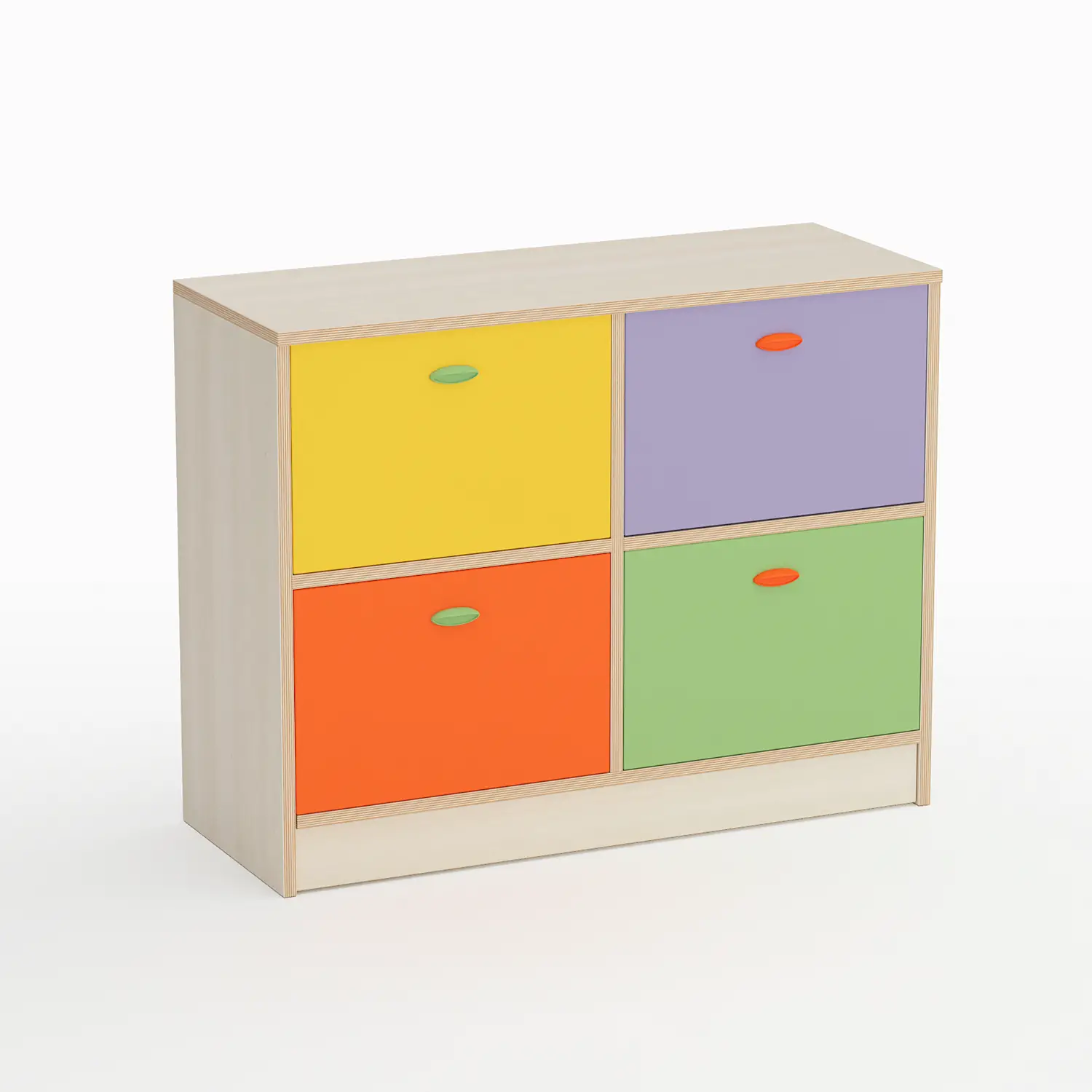 Mobile Scuola Infanzia Forma 4 Tiretti Altezza 75 cm. - Conforme CAM - Arredo Nido e Infanzia