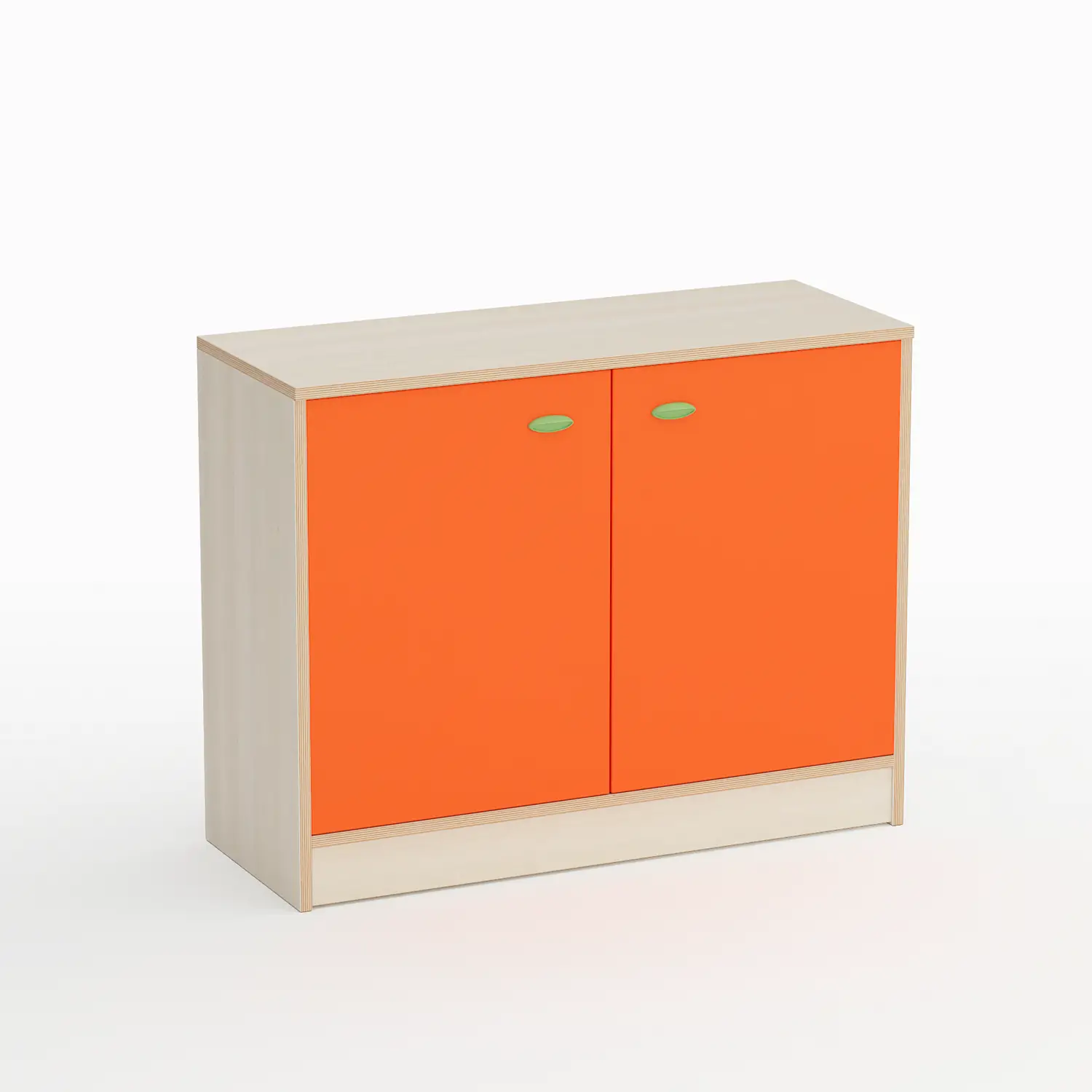 Mobile Scuola Infanzia Forma con Ante Altezza 75 cm. Arancio - Conforme CAM - Arredo Nido e Infanzia