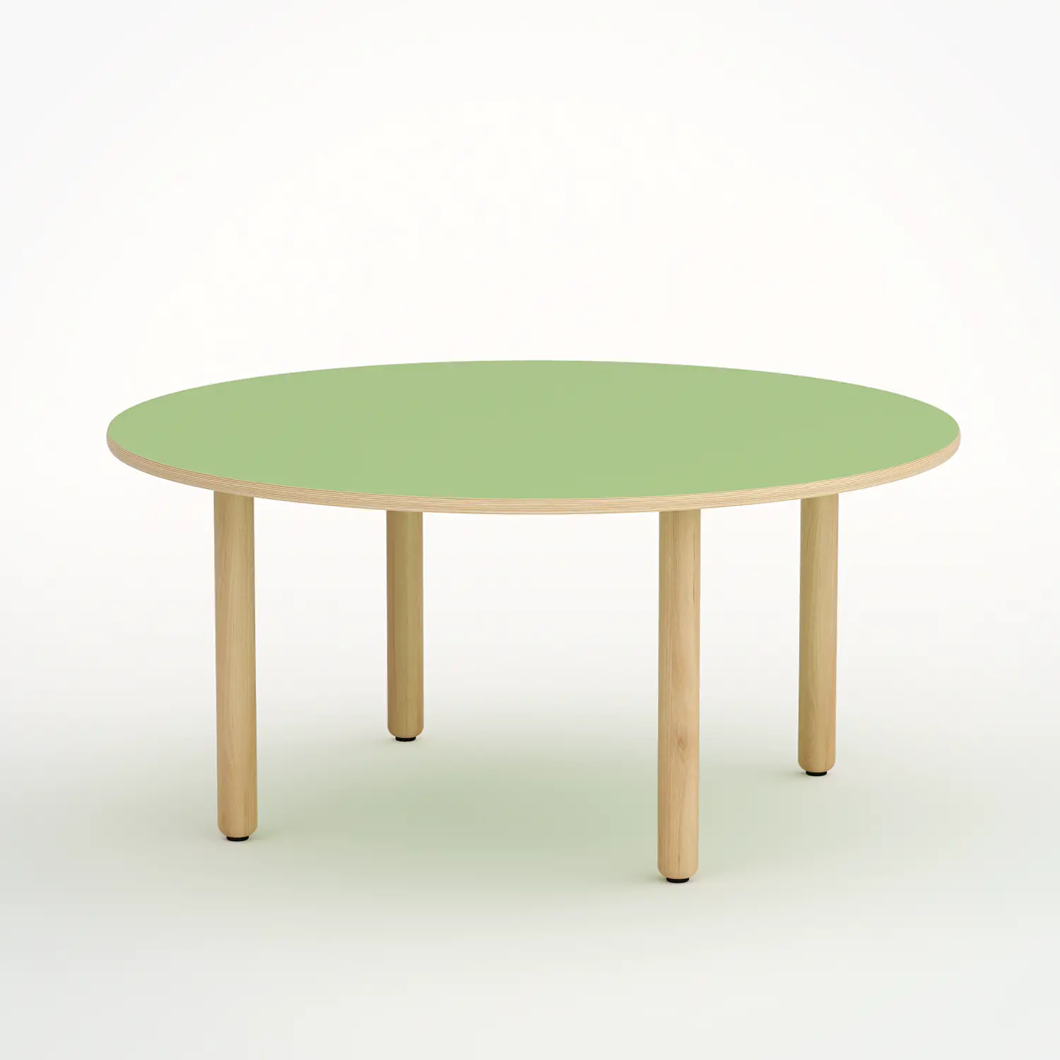 Tavolo Onda Circolare H 55 Cm - Misura 3 - Verde Per La Scuola Primaria - Conforme CAM - Cattedre e tavoli lavoro