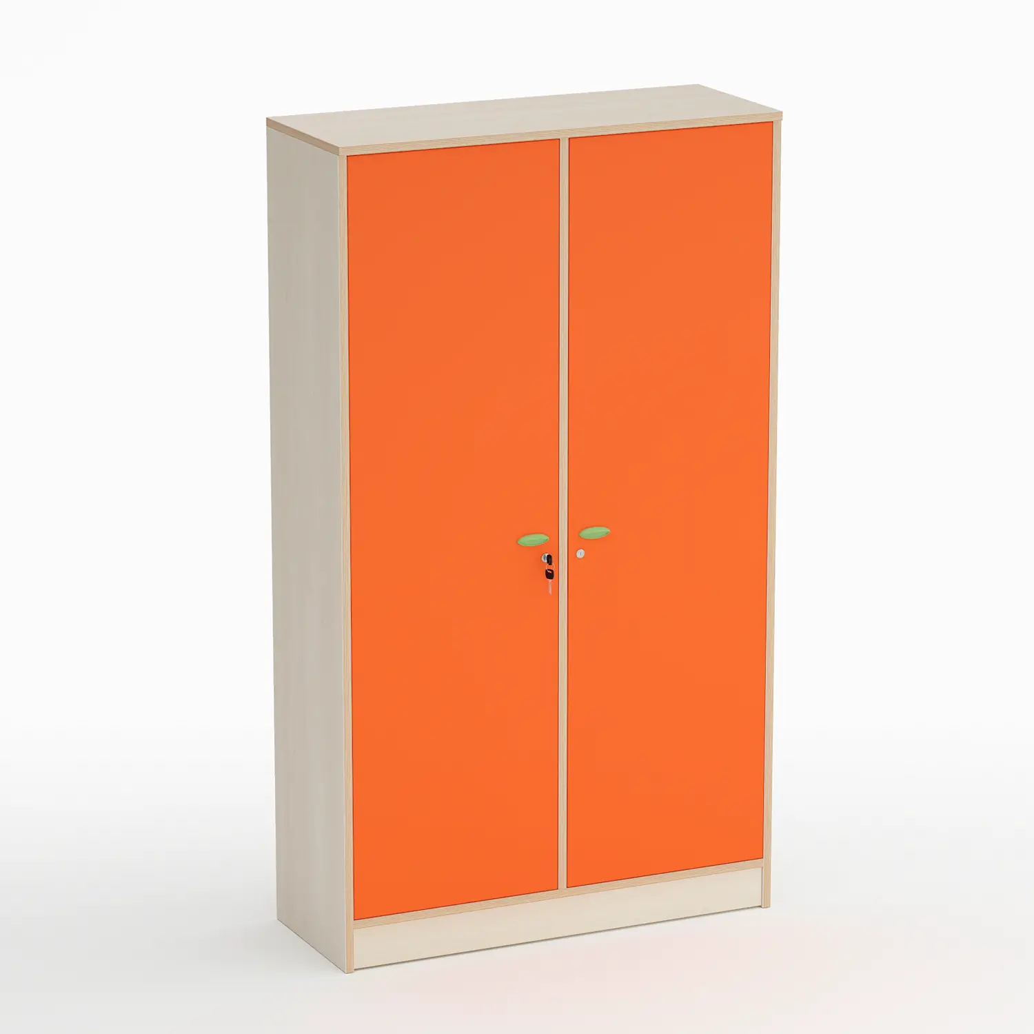 Mobile Scuola Infanzia Forma Armadio a 2 Ante Arancio - Conforme CAM - Arredo Nido e Infanzia