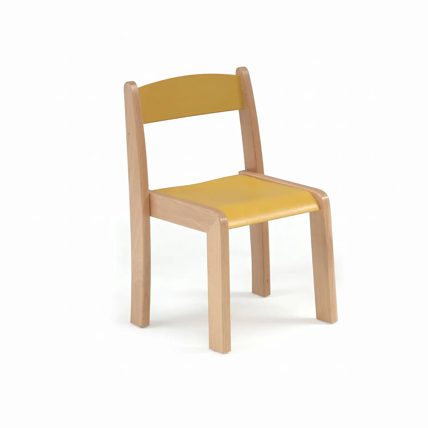 Sedia Bambini Nido e Infanzia Susy – Seduta 31 cm Gialla, Impilabile | Conforme CAM - Sedie in legno