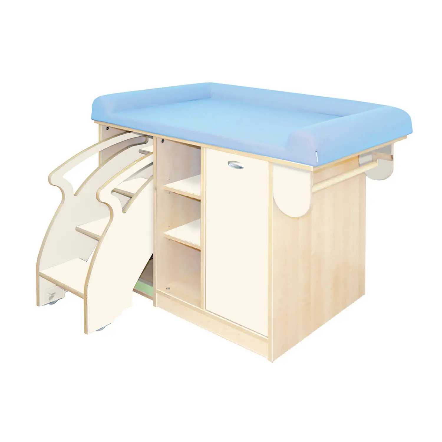 Fasciatoio con Scaletta a Sinistra Per Asilo Nido Forma - Conforme CAM - Zona cambio e bagno