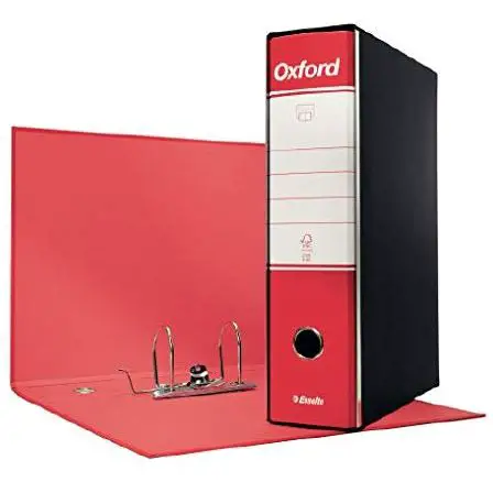 Registratore con Custodia Meccanismo a Leva Oxford Dorso 8 Rosso - Archiviazione