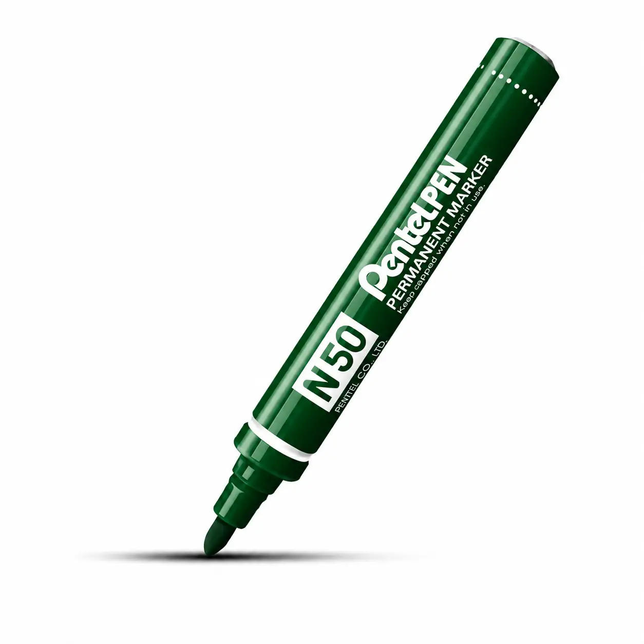 Marcatore Permanente con Punta Tonda Pentel Marker N50 Verde - Pennarelli