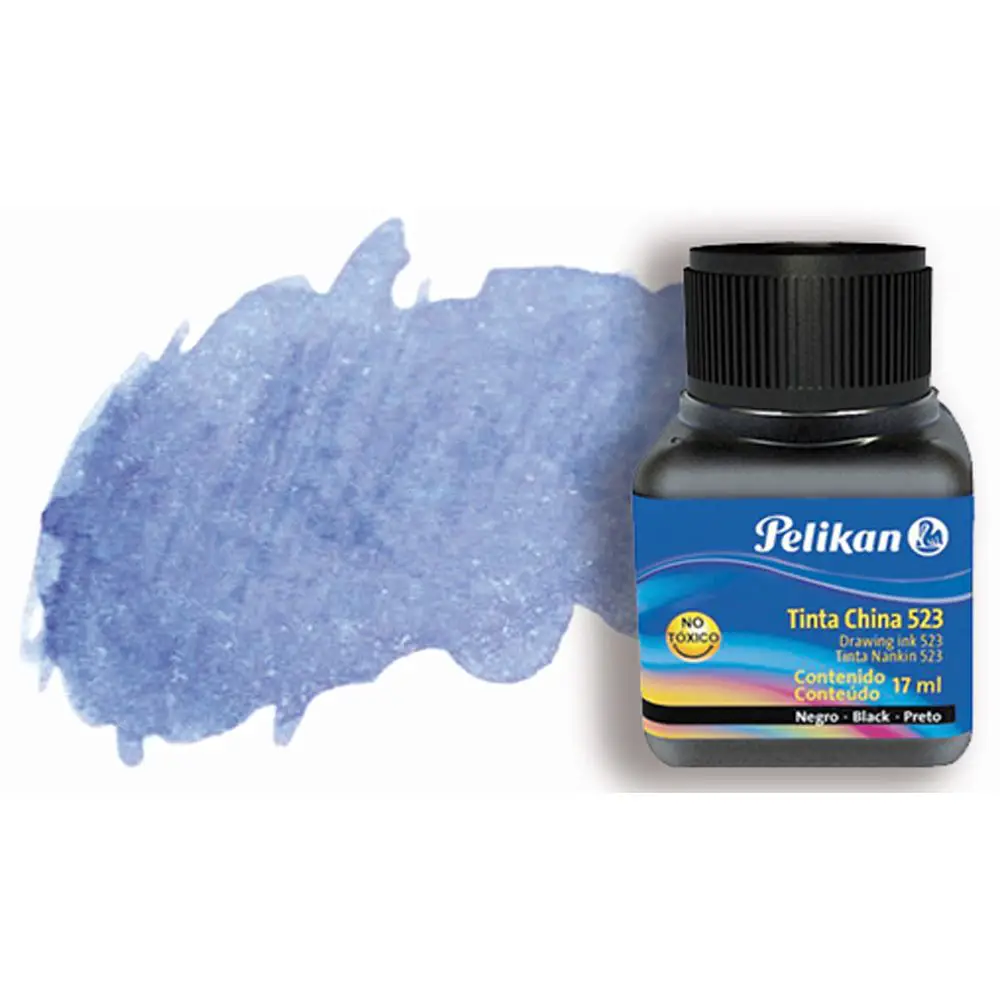 Inchiostro di China Pelikan – Blu Oltremare 10 ml per Calligrafia e Disegno Artistico - Inchiostri e acquerelli