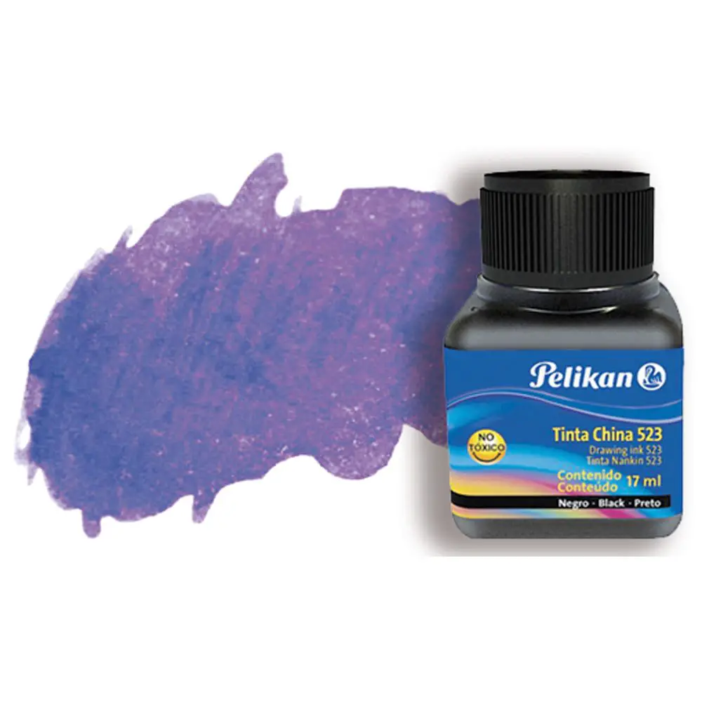 Inchiostro di China Pelikan – Viola Blu 10 ml per Calligrafia e Disegno Artistico - Inchiostri e acquerelli