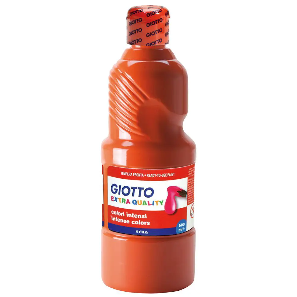 Tempera Pronta Extra Quality Giotto - Rosso Scarlatto - Flacone 500 ml - Tempere