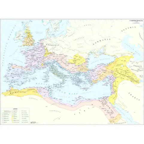 Cartina Storica Impero Romano - Geografia e scienze naturali