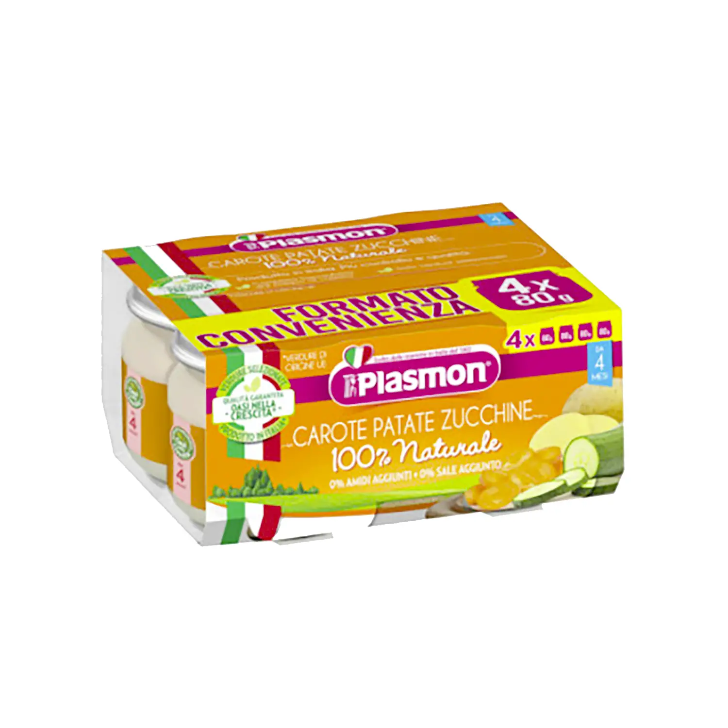 Omogeneizzato Verdure 4x80 gr. Carote Patate Zucchine - omogeneizzati