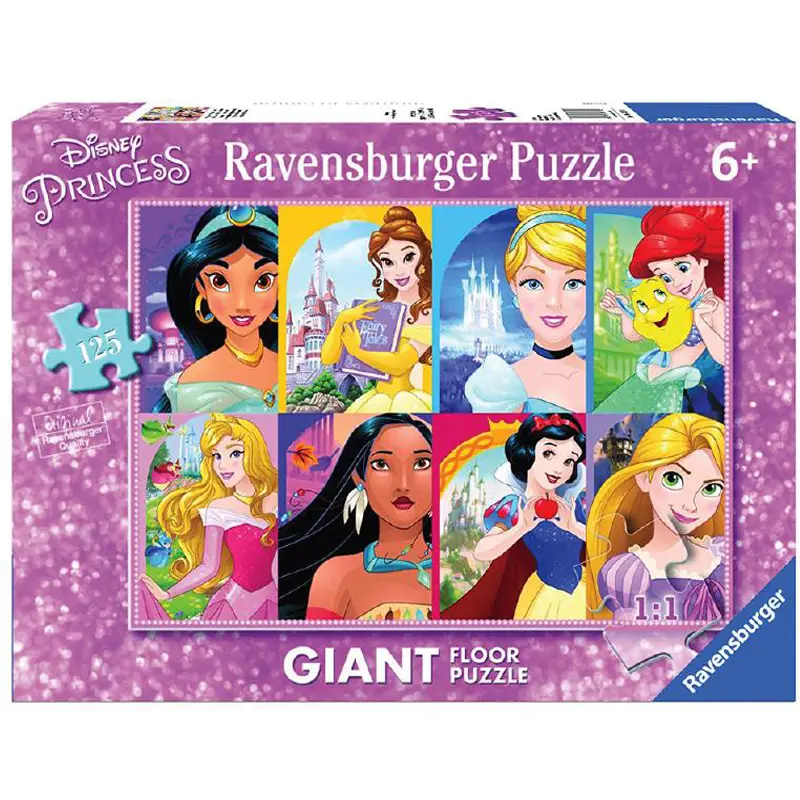 Puzzle 125 Pezzi Giant Disney Princess - Puzzle in cartone