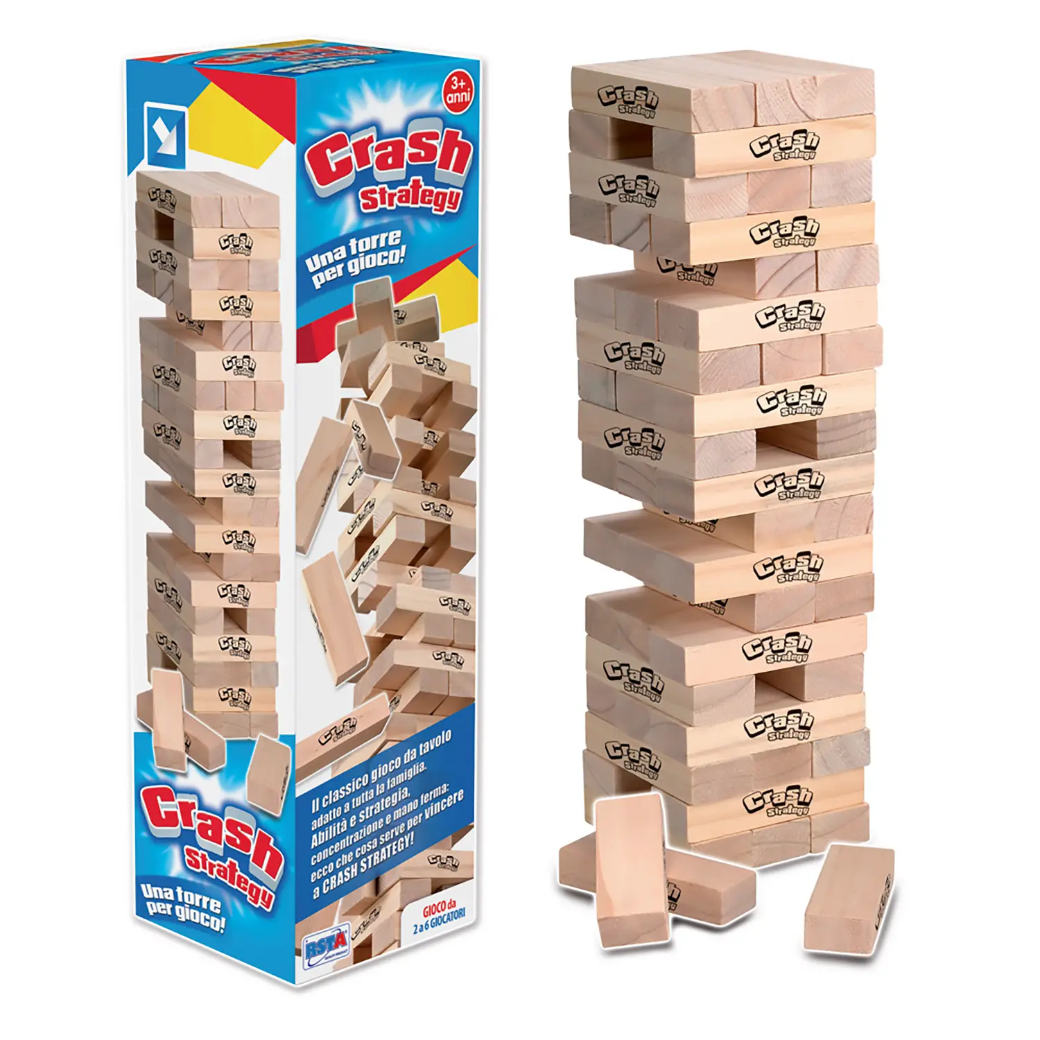 Torre in Legno Crash Strategy – Gioco di Equilibrio e Abilità - Giochi di società