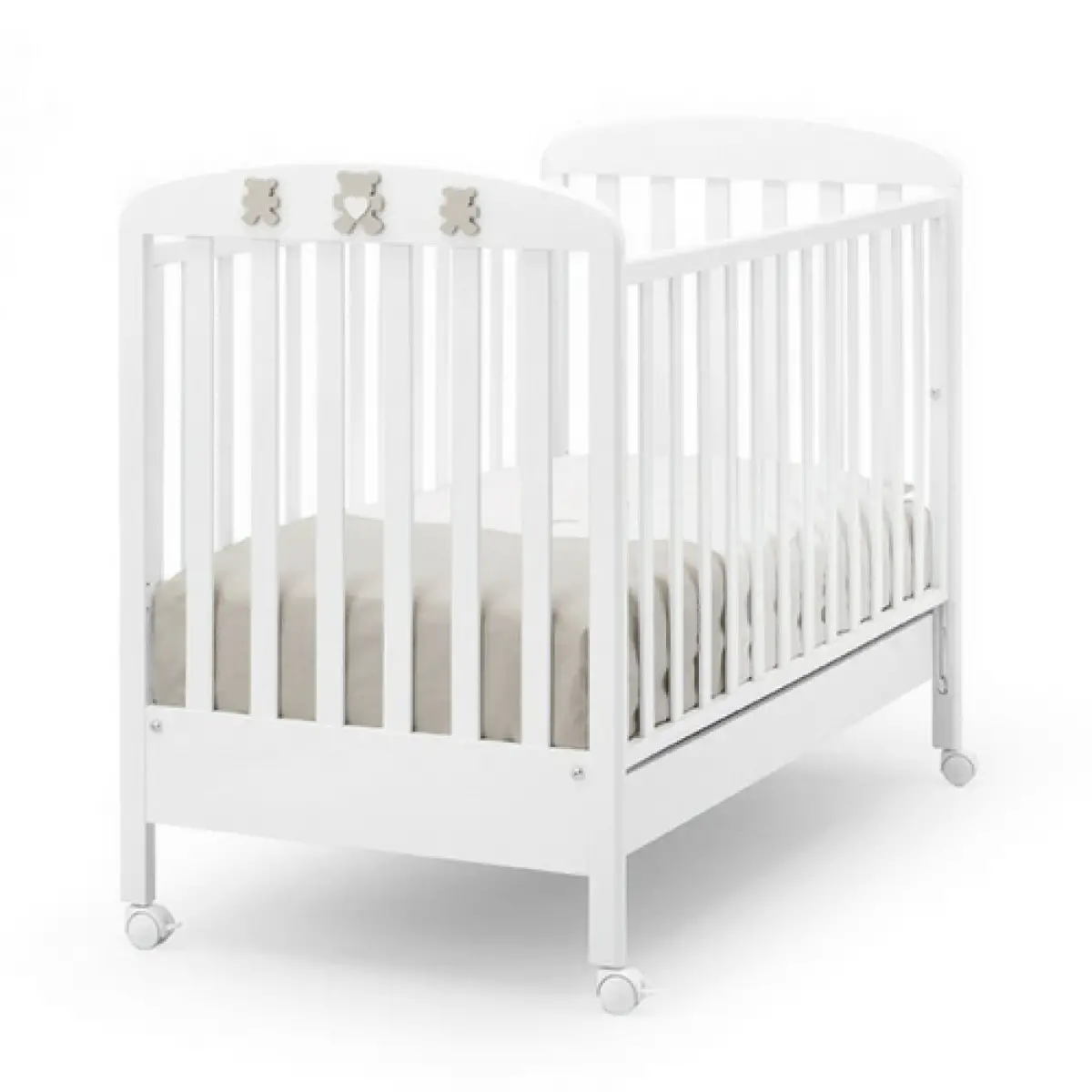 Letto Molly Bianco Tortora Erbesi - collezioni