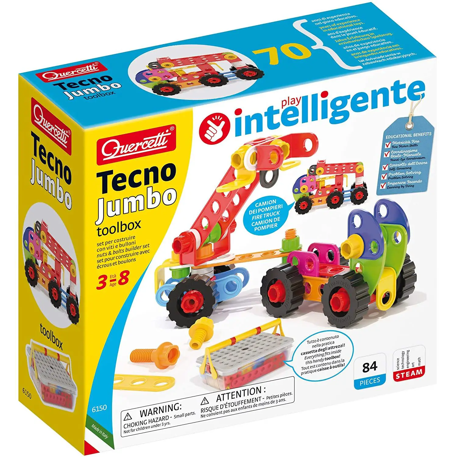 Costruzioni Tecno Jumbo Toolbox 84 Elementi - Prime costruzioni soffici