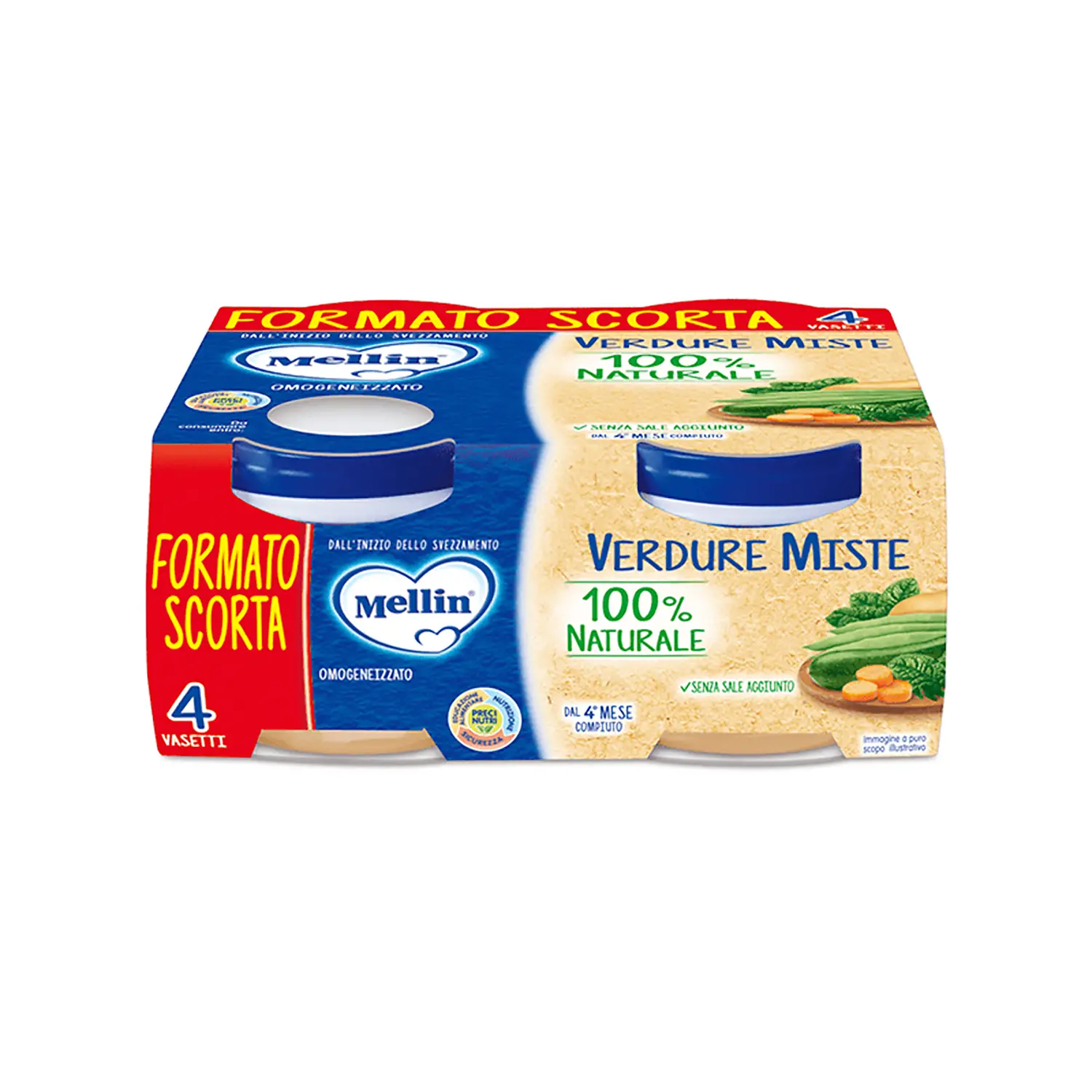 Omogeneizzato gr.80x4 Verdure Miste - omogeneizzati