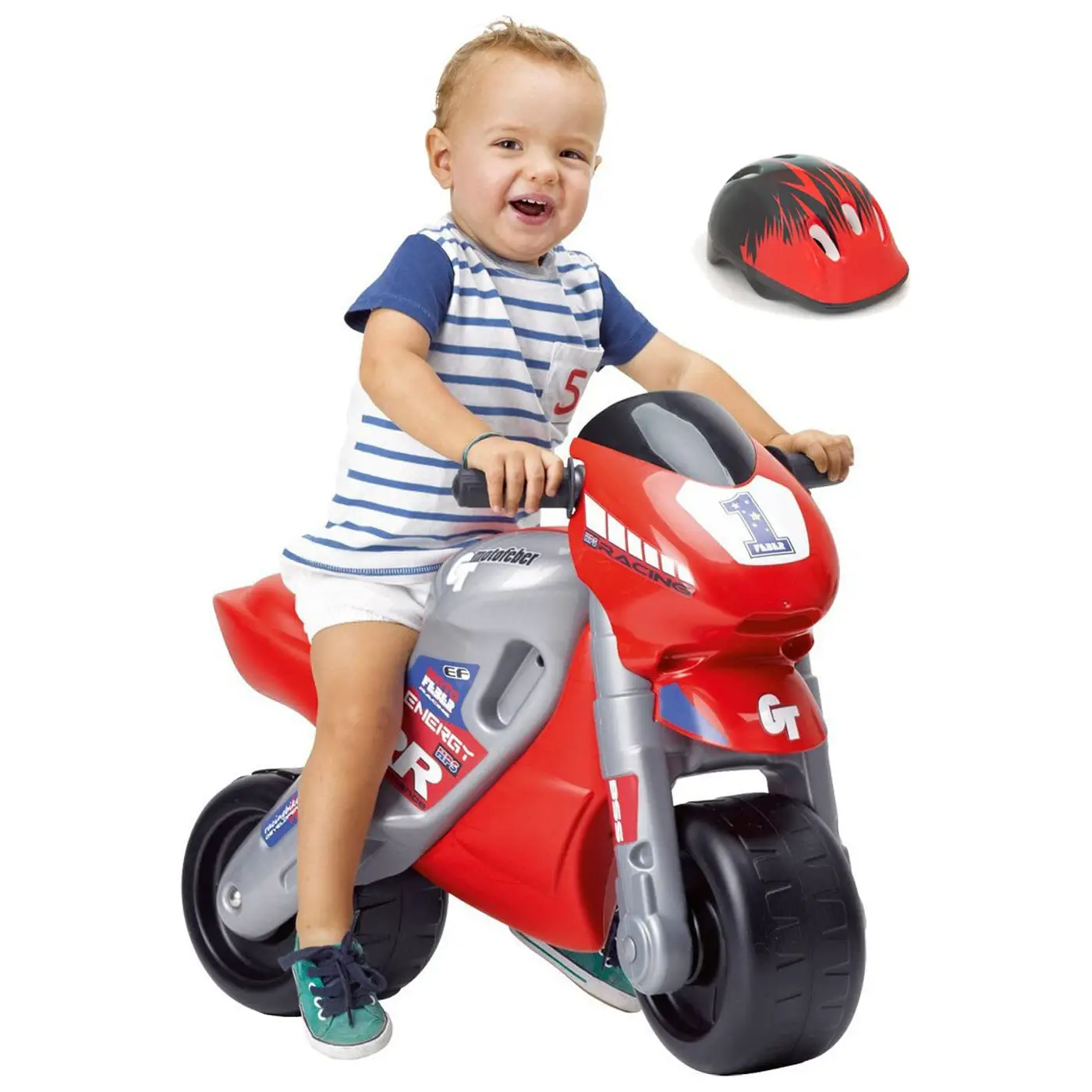 Moto per Bambini 2 Racing Red con Casco - Primi movimenti