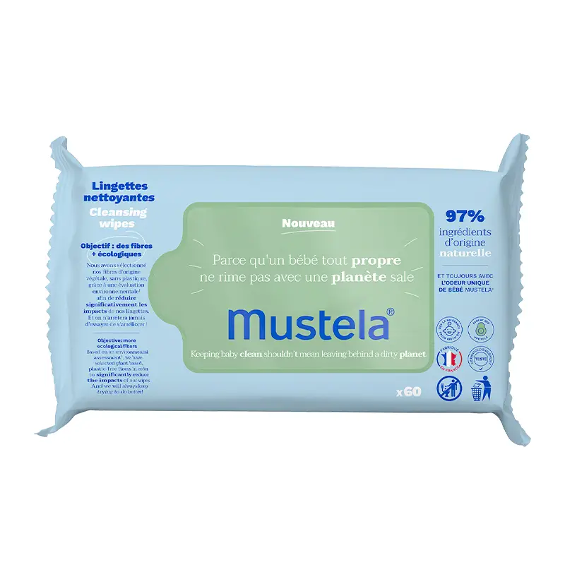 Mustela Salviettine Detergenti Profumate 60 Pezzi – Delicate e Eco-Friendly - igiene