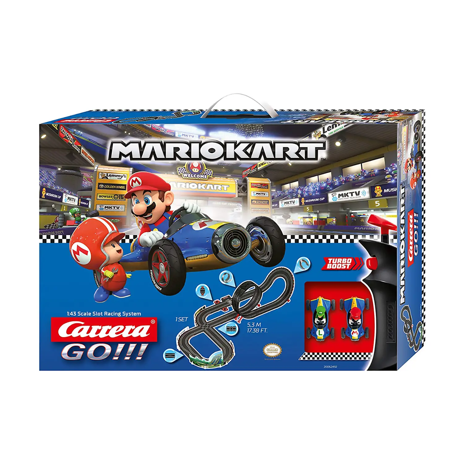 Pista Nintendo Mario Kart Mach 8 Carrera Go!!! 1:43 - Set da Corsa Elettrico - Veicoli, garage e piste