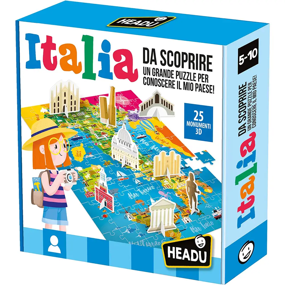 Puzzle Educativo Italia da Scoprire - Associazioni e tombole