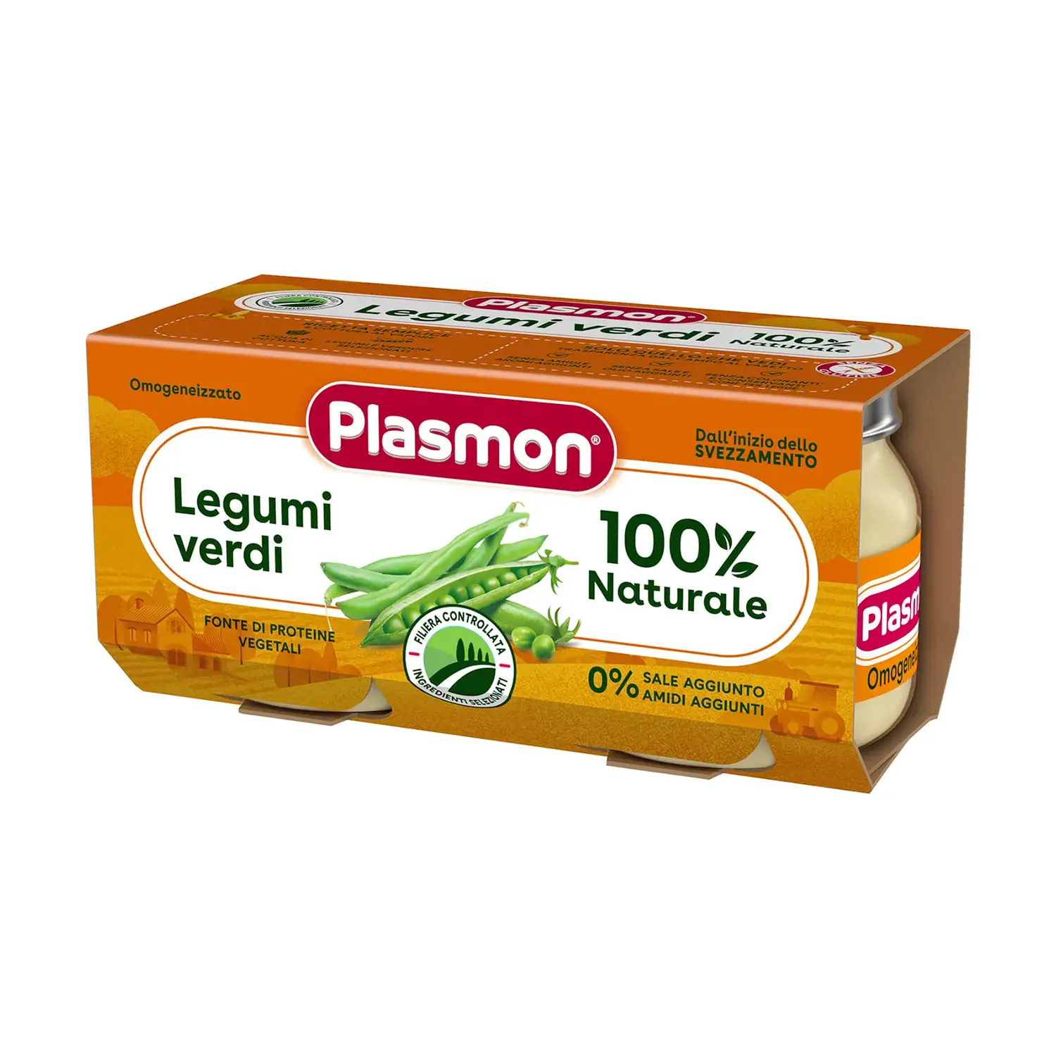 Omogeneizzato Plasmon gr. 80x2 Legumi Verdi - omogeneizzati