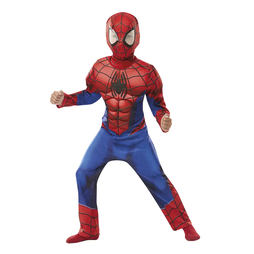Costume Spider-Man Deluxe per Bambini - Taglia M - 5/6 anni - abiti bambino e bambina