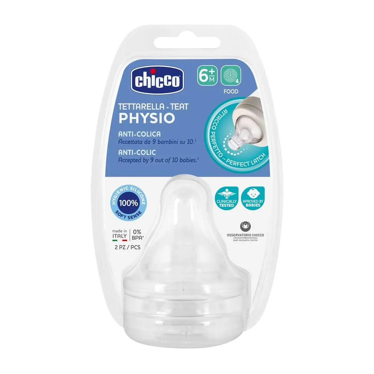 Tettarella Perfect 5 6M+ Fl.Pappa Sil 2 Pz - biberon e accessori